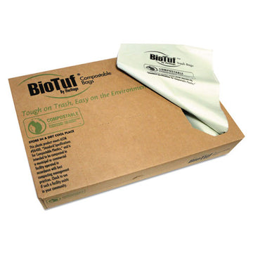 Heritage Biotuf Compostable Can Liners, 60 Gal, 0.9 Mil, 38" X 58", Green, 100-carton freeshipping - TVN Wholesale